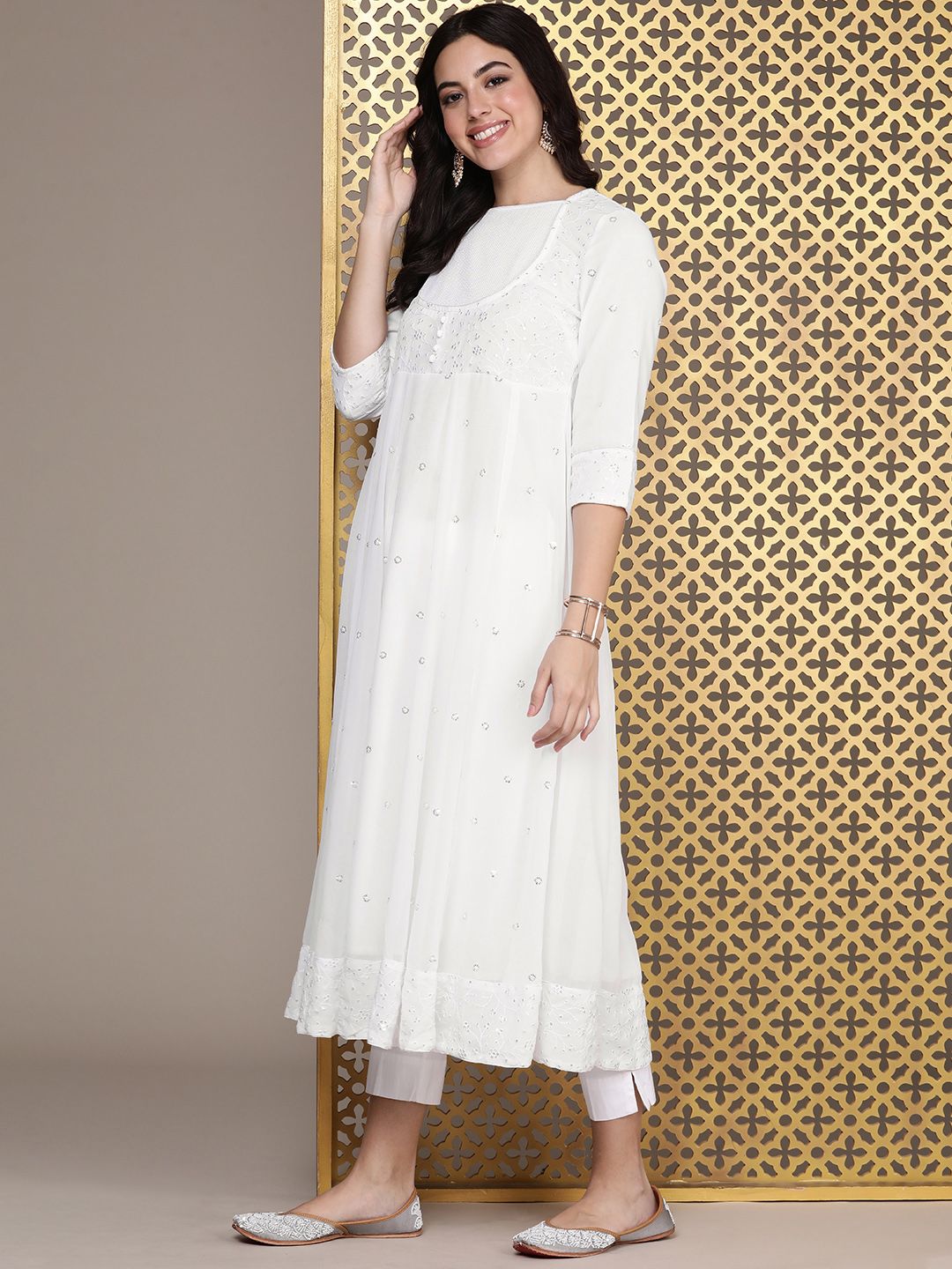 House of Pataudi Jashn Embellished Sequinned Kurta