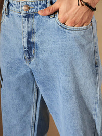 DENNISON Men Smart Baggy Fit Clean Look Heavy Fade Cotton Jeans