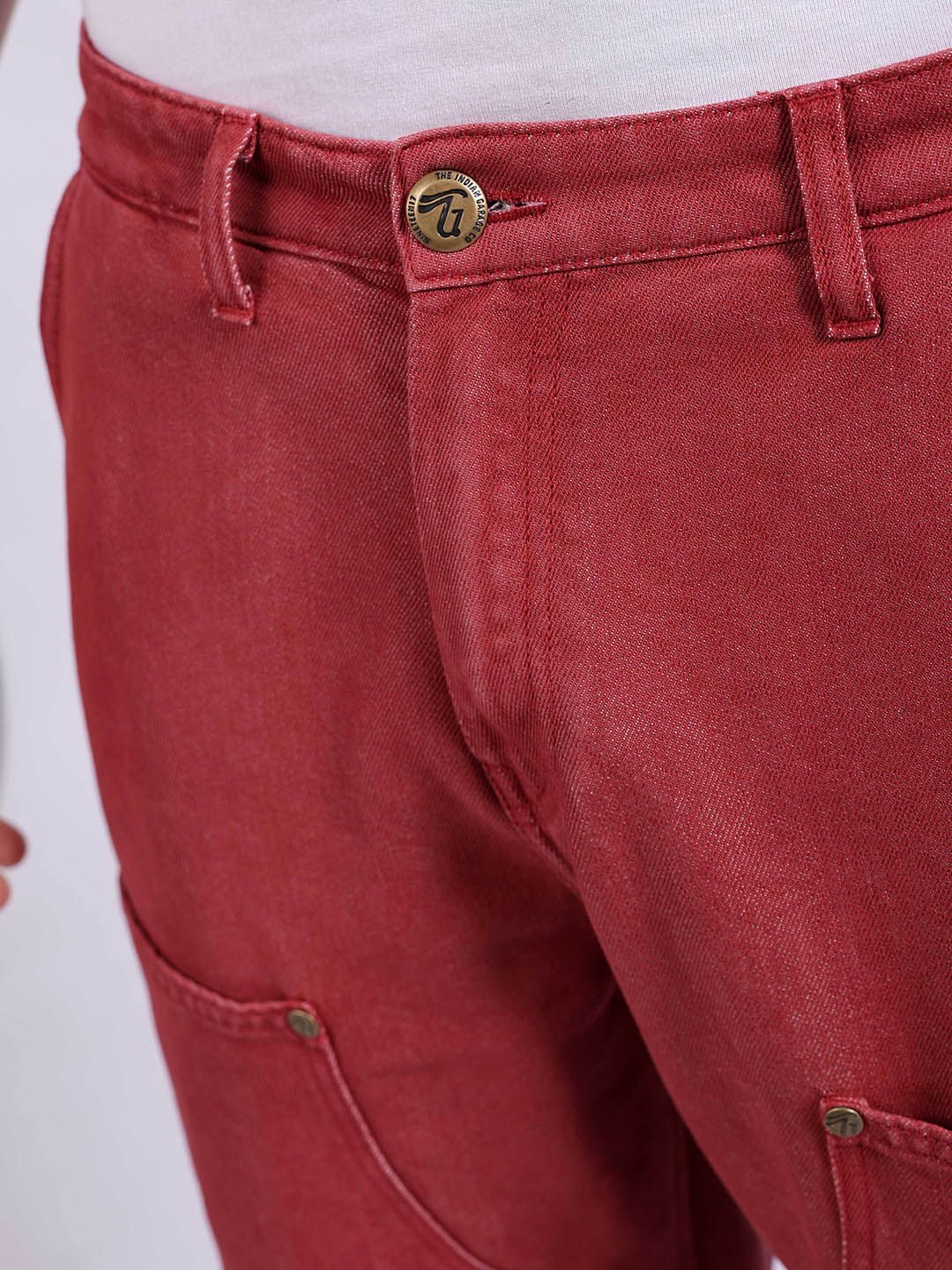 The Indian Garage Co Men Heavy Fade Mid Rise Baggy Relaxed Fit Jeans
