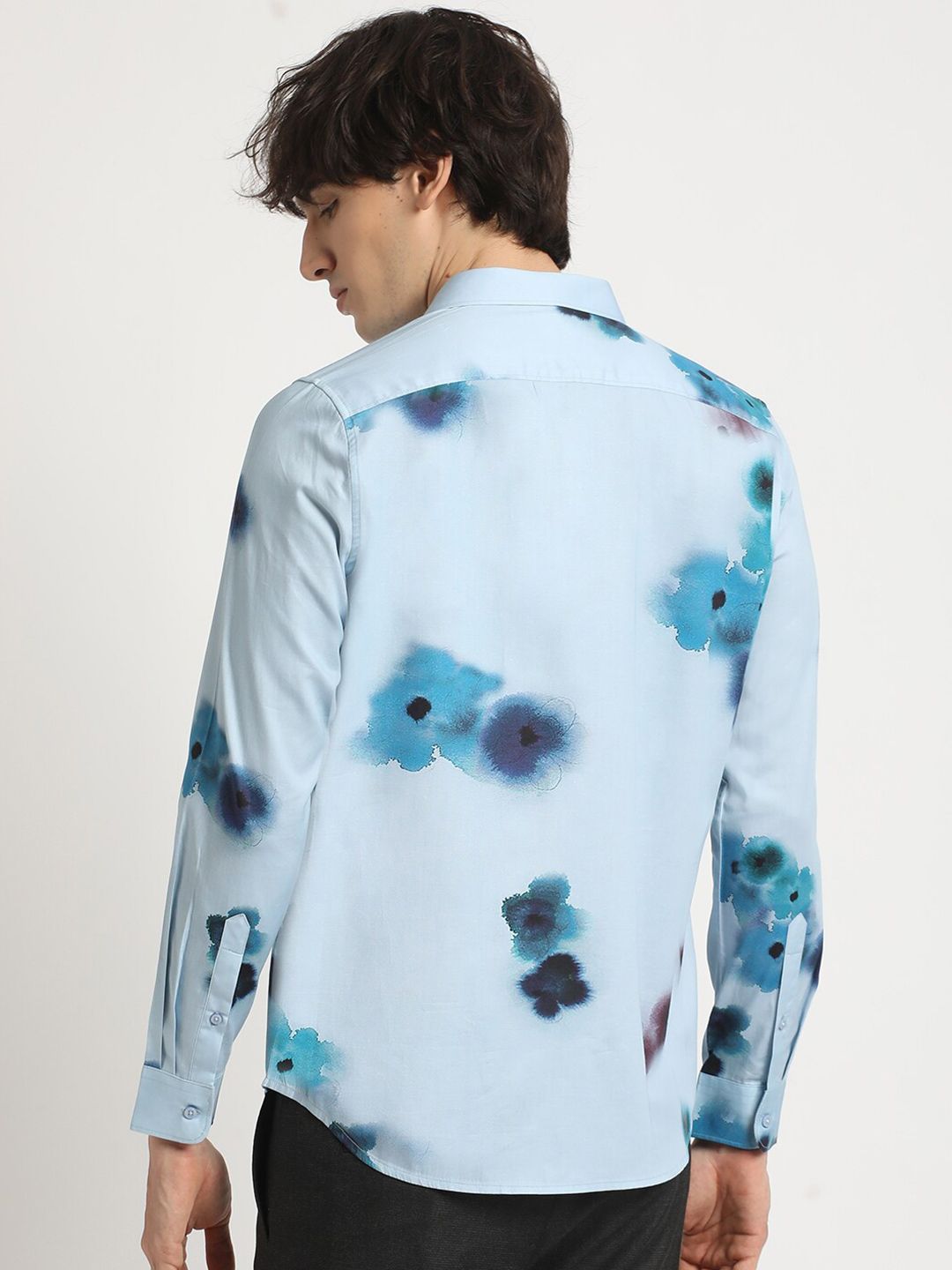 THE BEAR HOUSE Slim Fit Tie & Dye Pure Cotton Casual Shirt