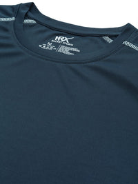 HRX By Hrithik Roshan Racketsport Men Moonlit Ocean Rapid-Dry Solid Tshirts
