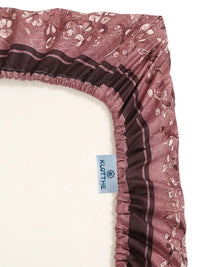 KLOTTHE Rust & Pink 400 TC King Bedsheet with 2 Pillow Covers