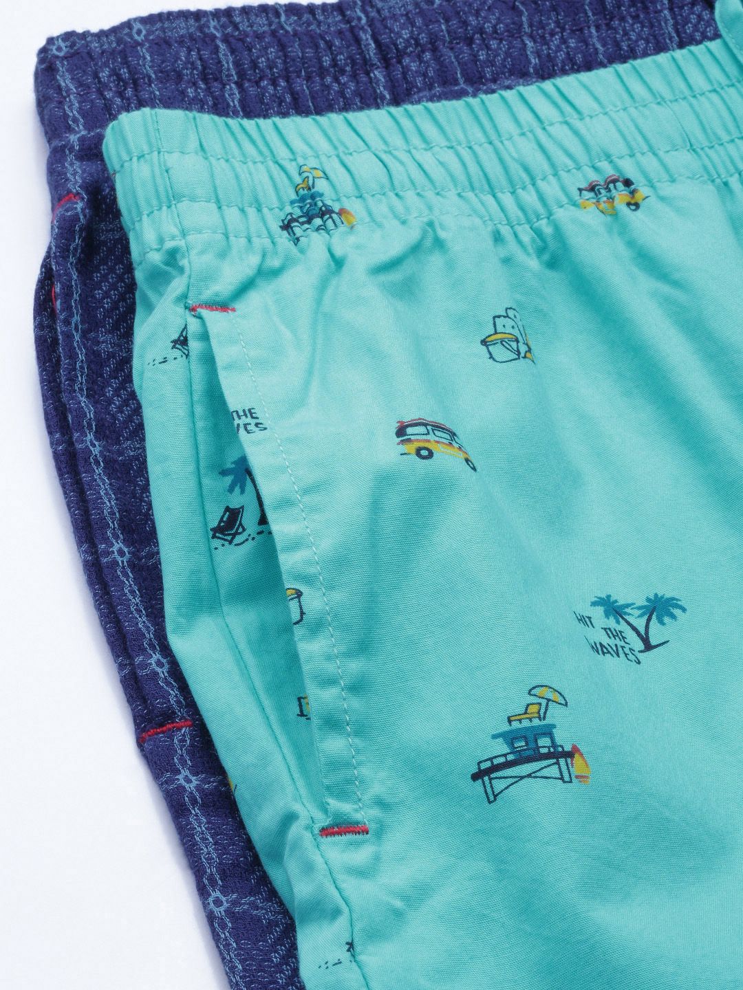 The Indian Garage Co Men Pack of 2 Pure Cotton Printed Lounge Pants