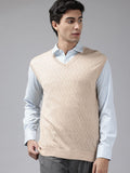 Park Avenue Self Design V-Neck Sweater