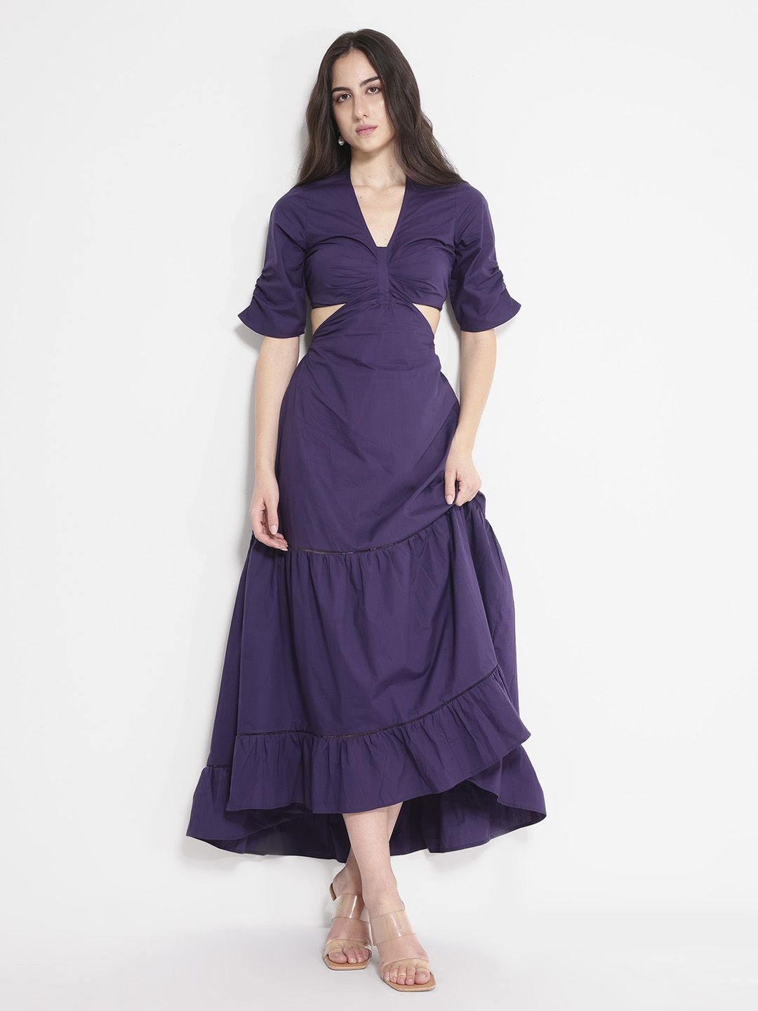 Rareism Cut Out Maxi Dress