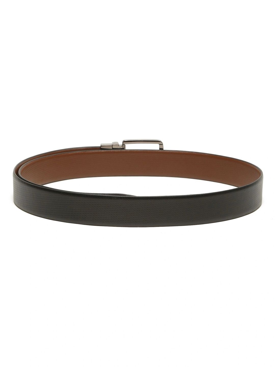 Teakwood Leathers Men Textured Leather Reversible Formal Belt