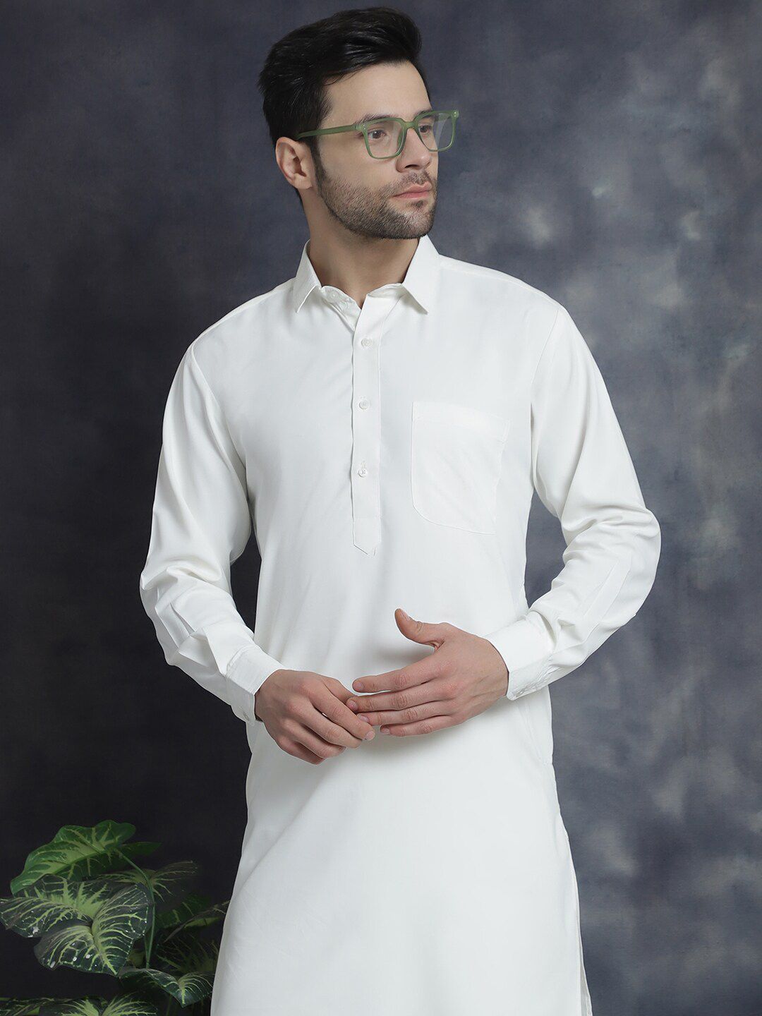 Jompers Regular Shirt Collar Kurta with Salwar
