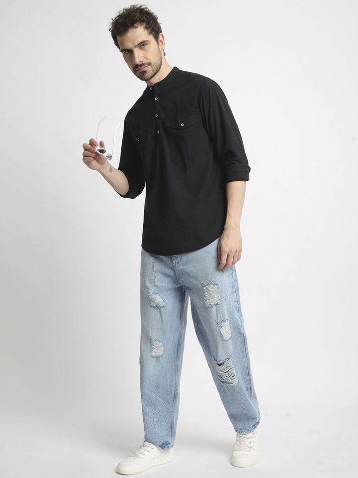 Bene Kleed Men Mid-Rise Highly Distressed Baggy Fit Jeans