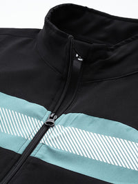 HRX by Hrithik Roshan Striped Rapid-Dry Running Tracksuit