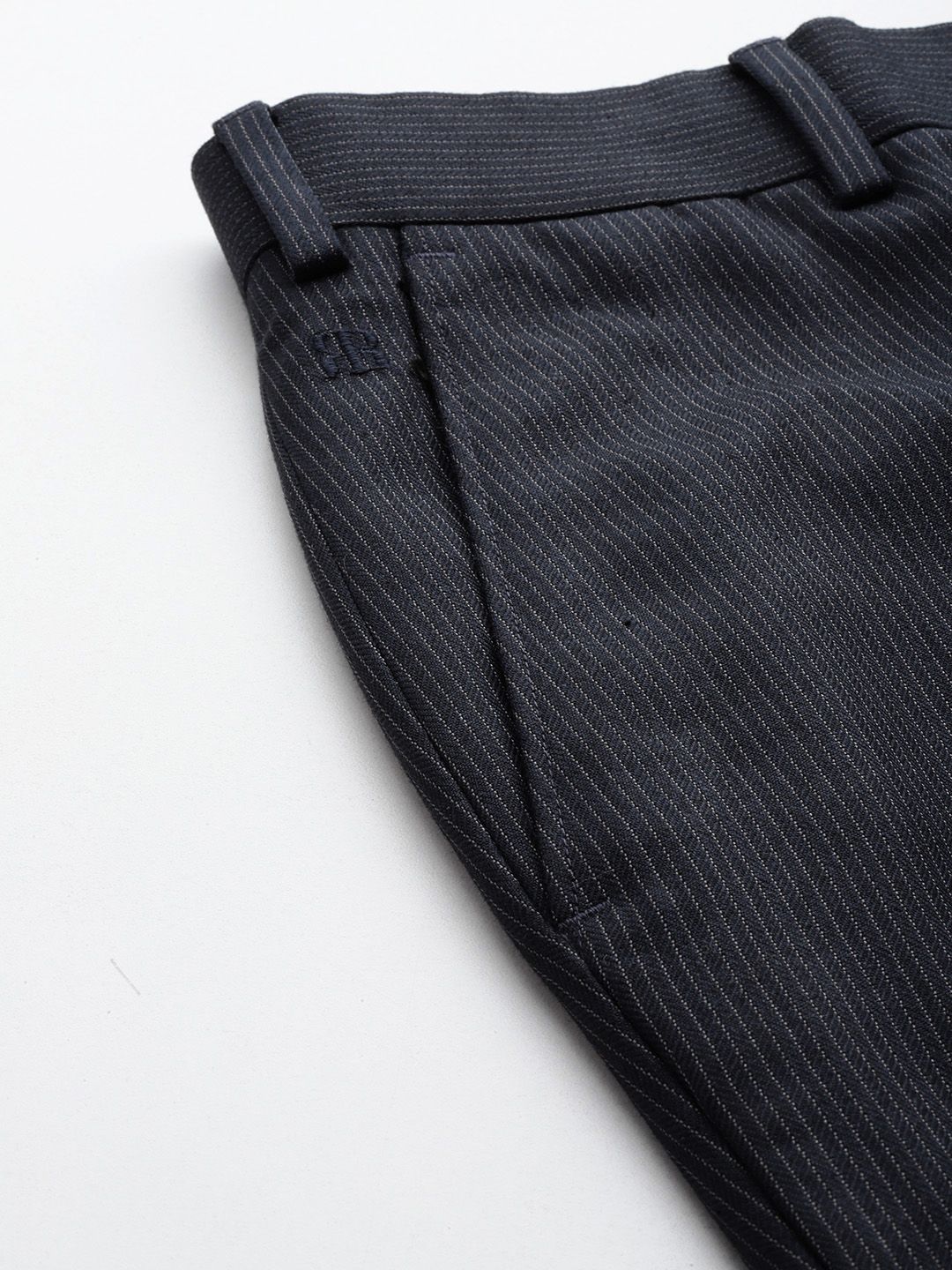 Raymond Men Striped Slim Fit Formal Trousers