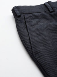 Raymond Men Striped Slim Fit Formal Trousers
