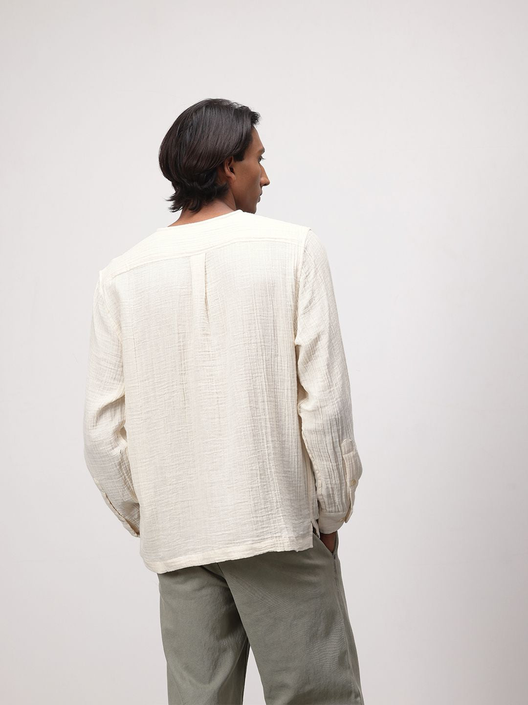 ether Kora Pure Cotton Crinkled Relaxed Shirt