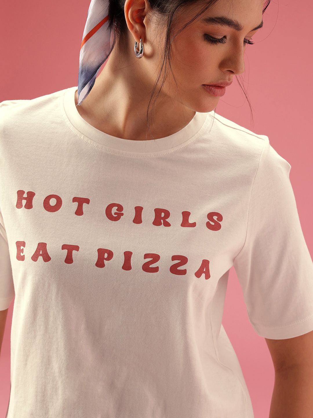 DressBerry Typography Printed Pure Cotton T-shirt