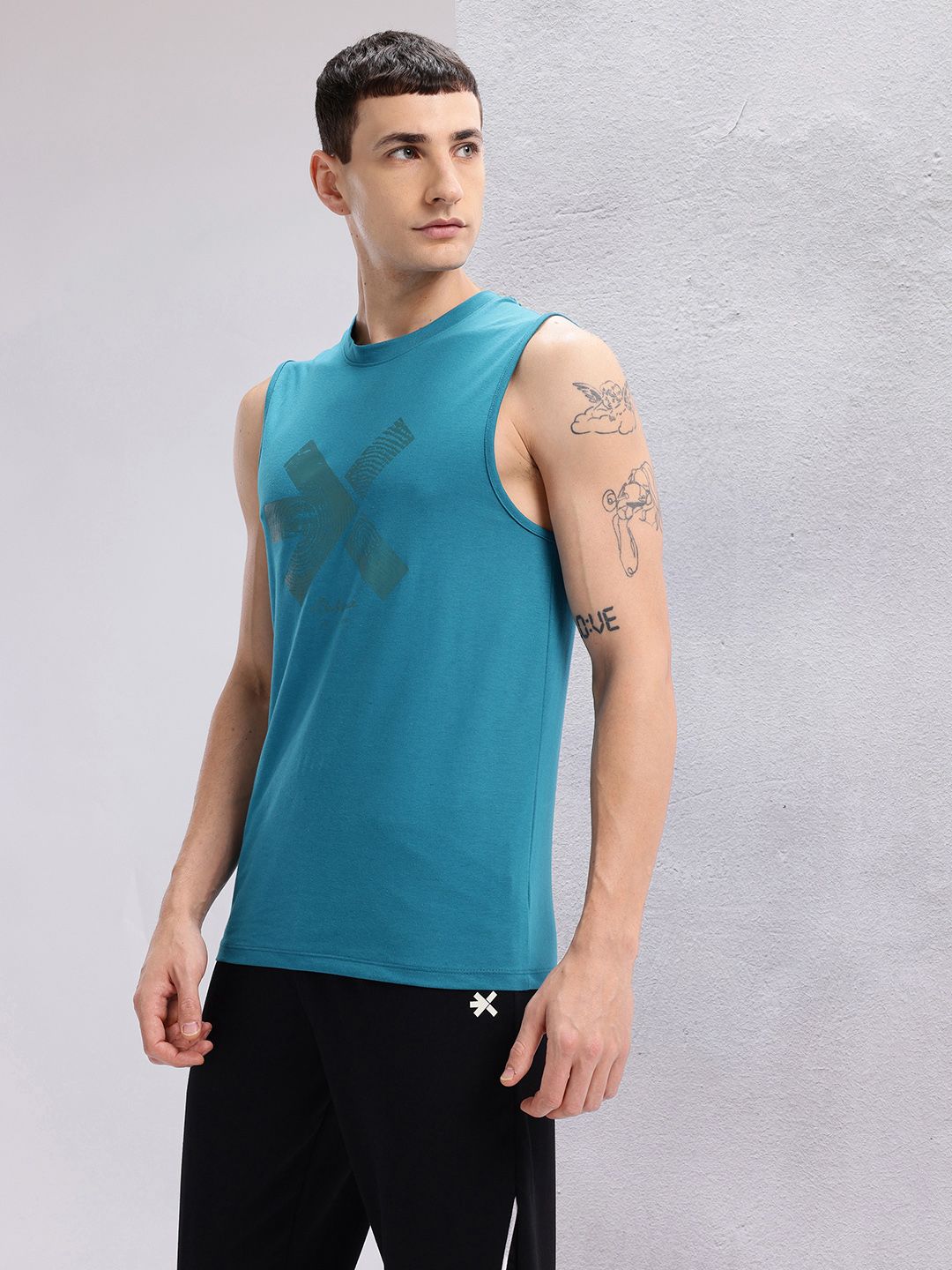 HRX by Hrithik Roshan Brand Logo Print Yoga T-shirt