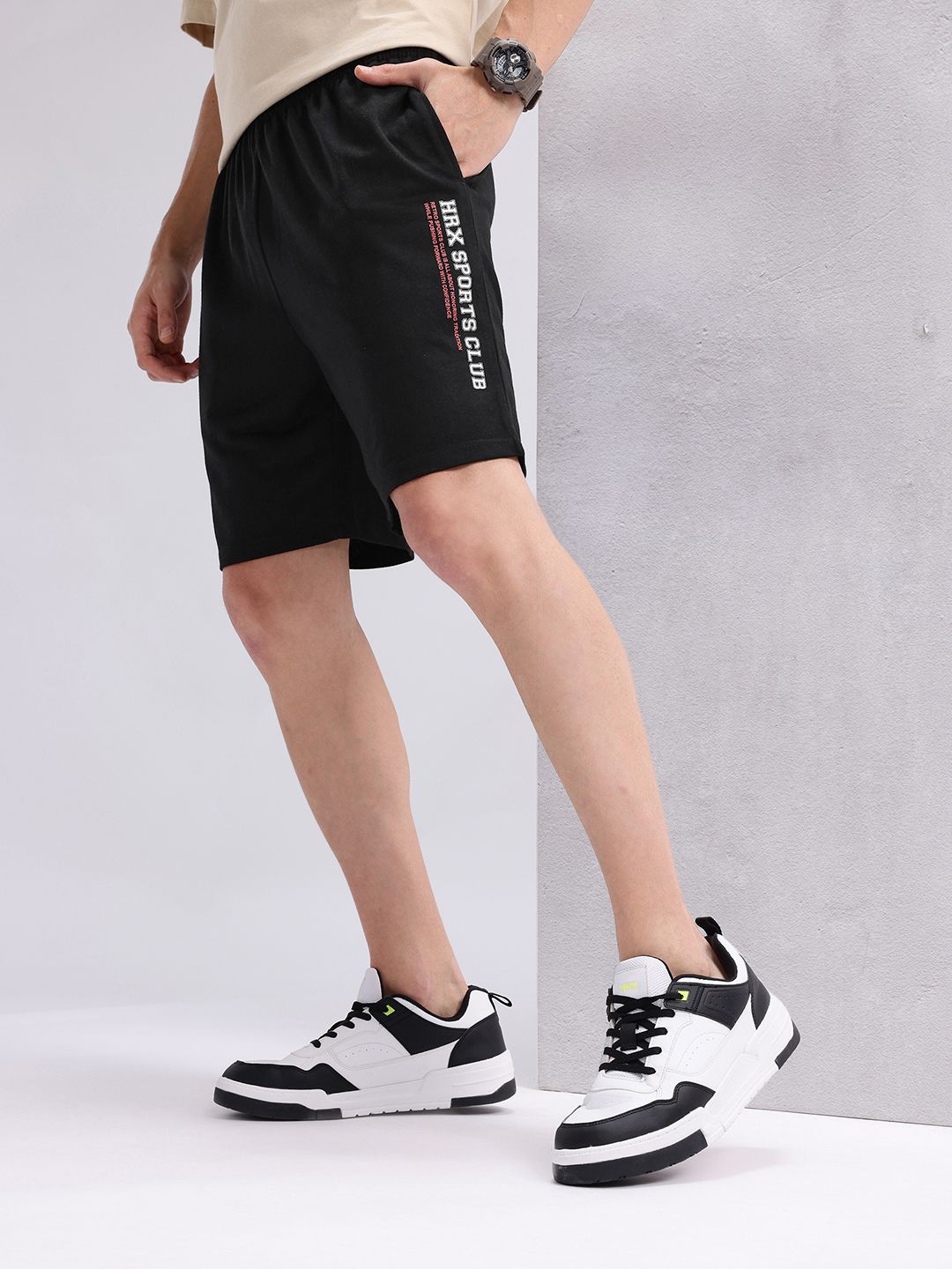 HRX by Hrithik Roshan Men Typography Printed Shorts