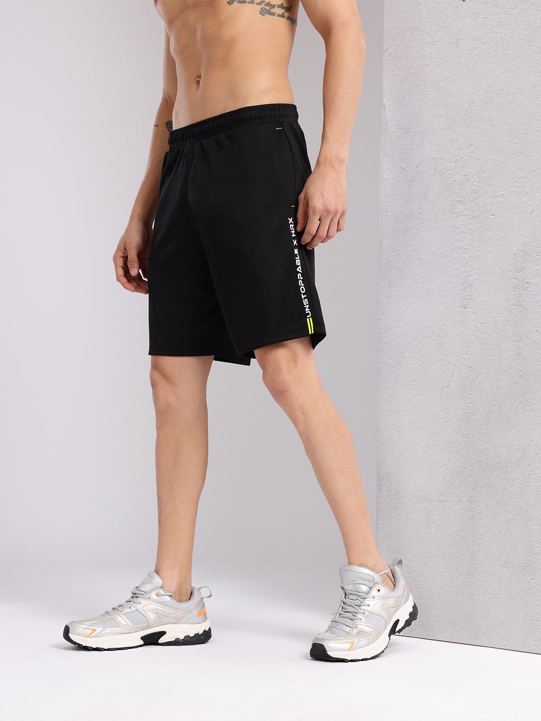 HRX by Hrithik Roshan Men Rapid-dry Typography Print Training Shorts
