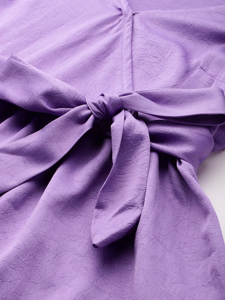 DressBerry Puff Sleeve Ruffled Satin Maxi Dress