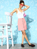 Berrylush Straight High-Rise Mini Skirt