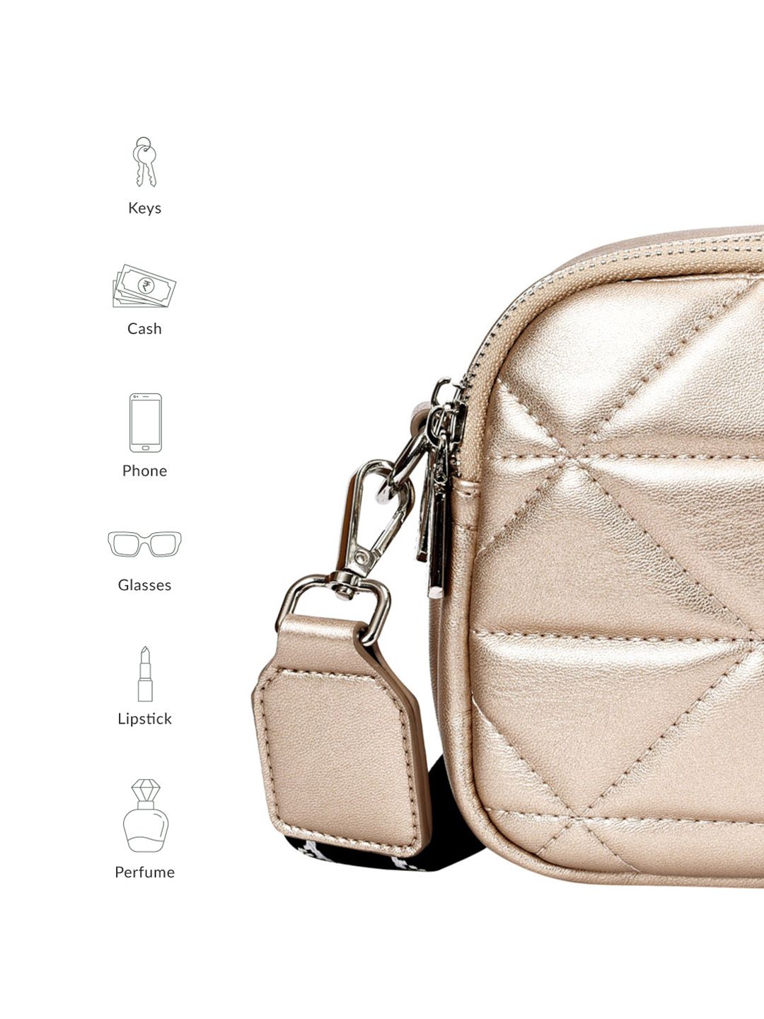 Lino Perros Quilted Structured Sling Bag