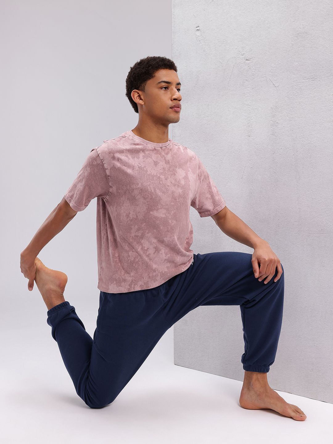 HRX by Hrithik Roshan Washed Pure Cotton Yoga T-shirt