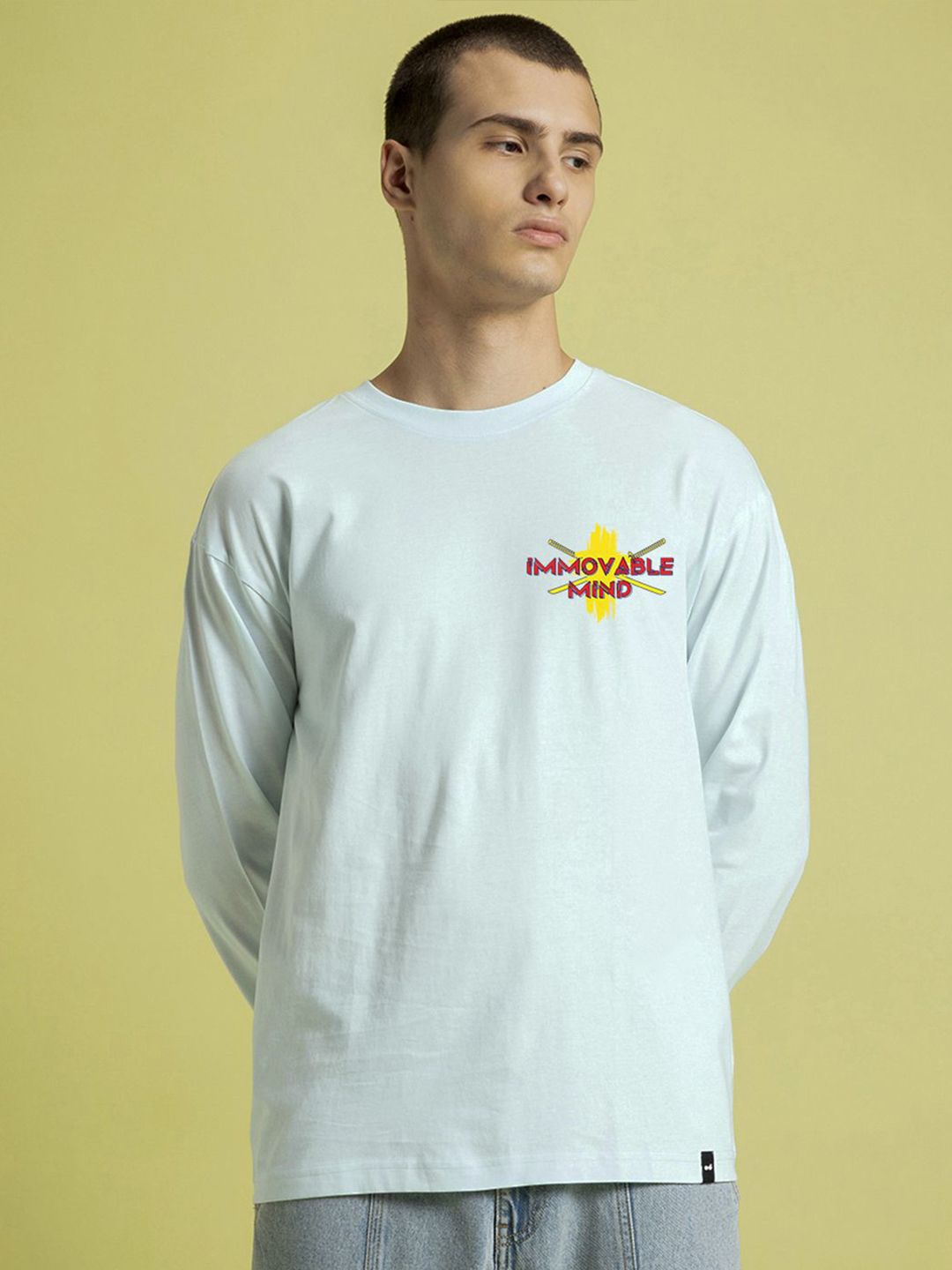 Bewakoof Men Ice Melt Akuma Graphic Printed Round Neck Pure Cotton Oversized T-shirt