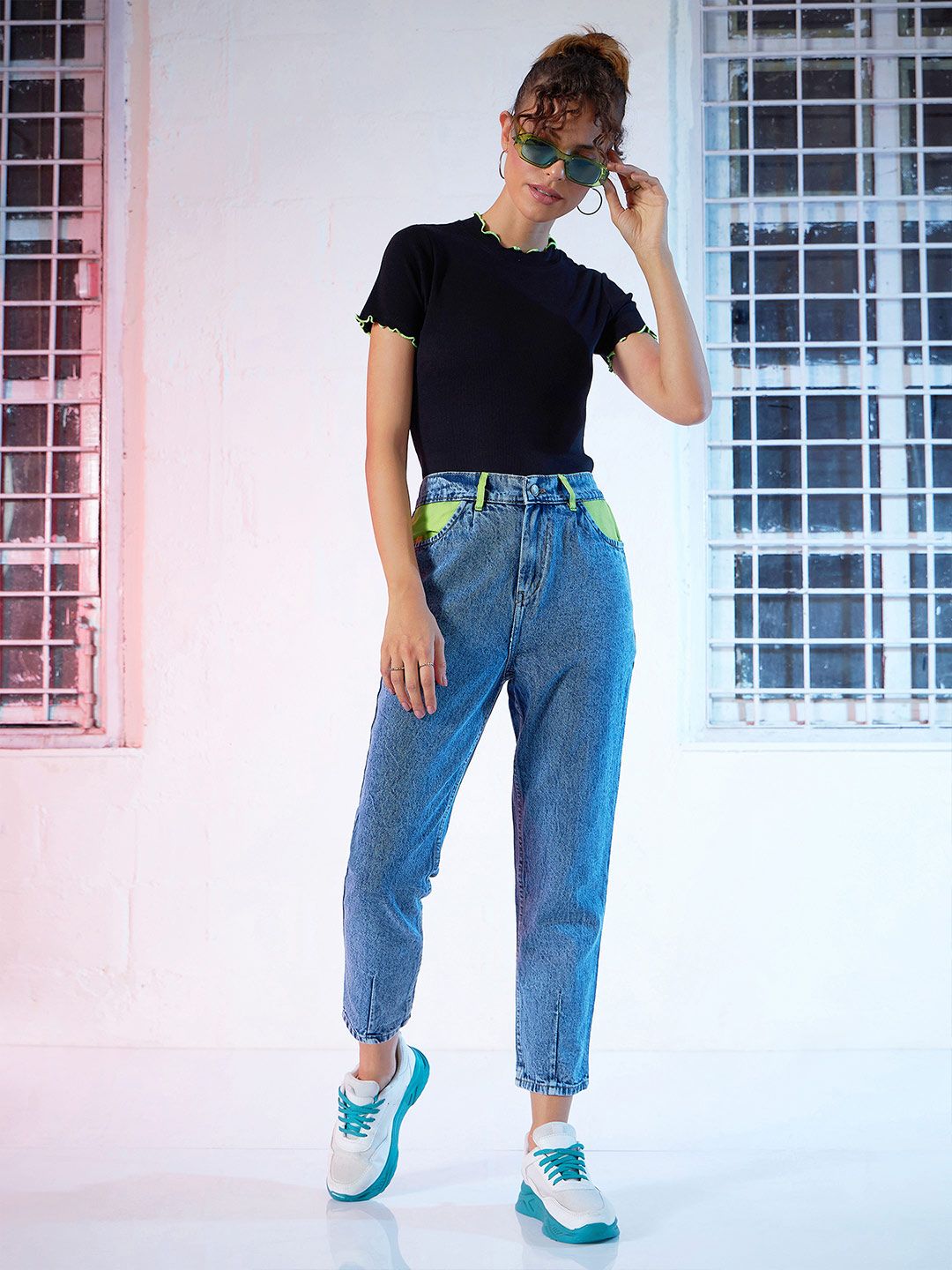 SASSAFRAS Black High-Neck Top