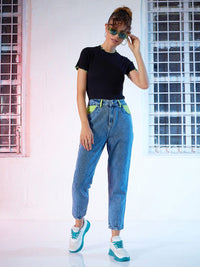 SASSAFRAS Black High-Neck Top