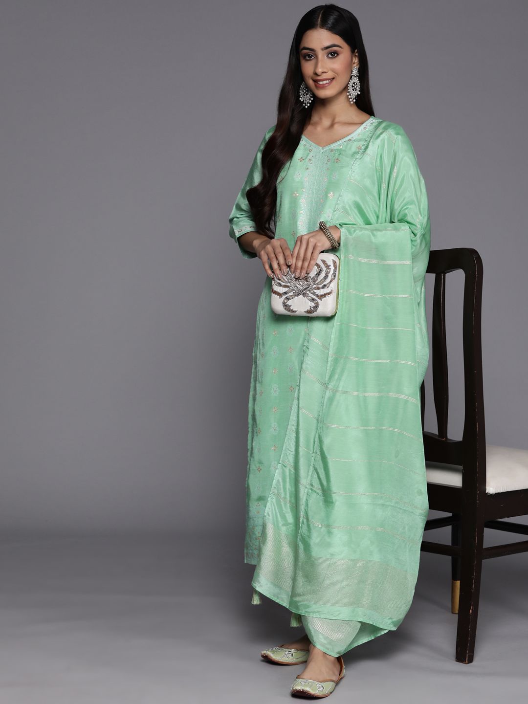 Libas Women Ethnic Motifs Kurta With Trousers & With Dupatta
