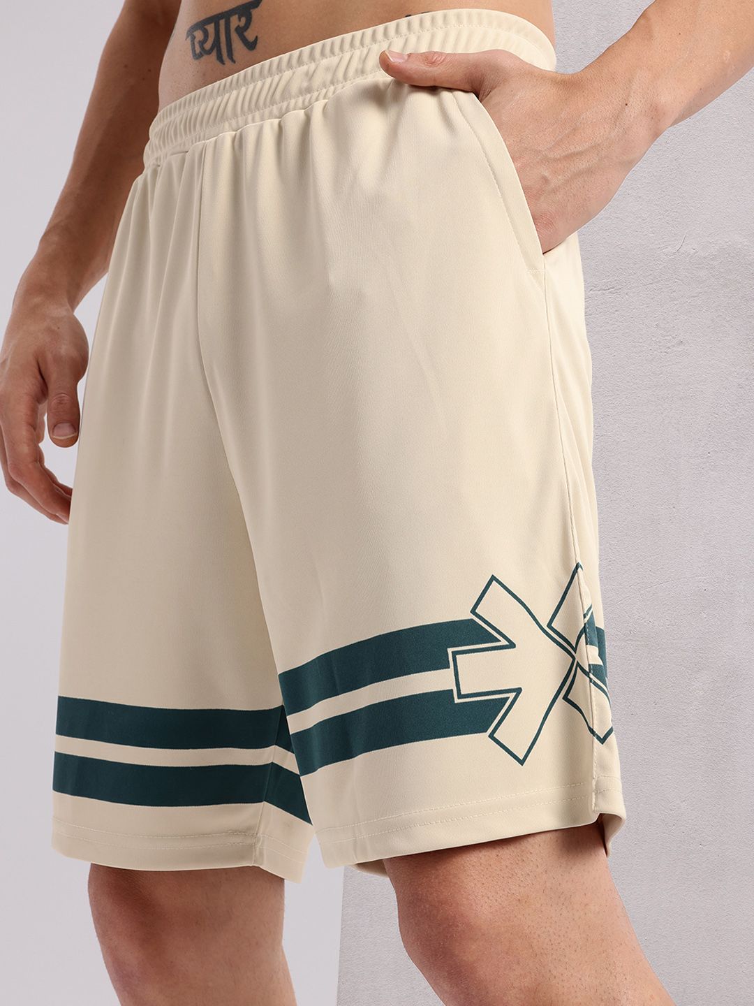 HRX by Hrithik Roshan Men Striped Training Shorts