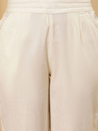 W Women Straight Fit Pure Cotton Parallel Trousers