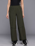HRX by Hrithik Roshan Women Mid-Rise Lifestyle Track Pants with Toggle Hem
