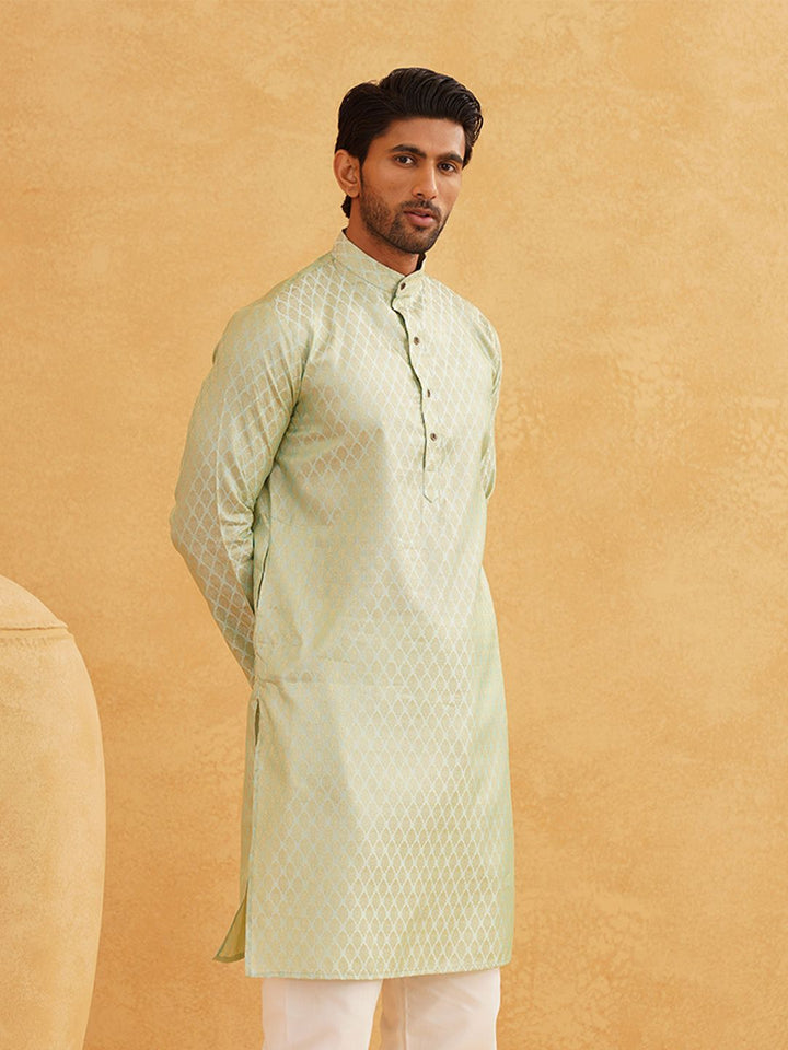 SOJANYA Ethnic Motifs Woven Design Jacquard Kurta