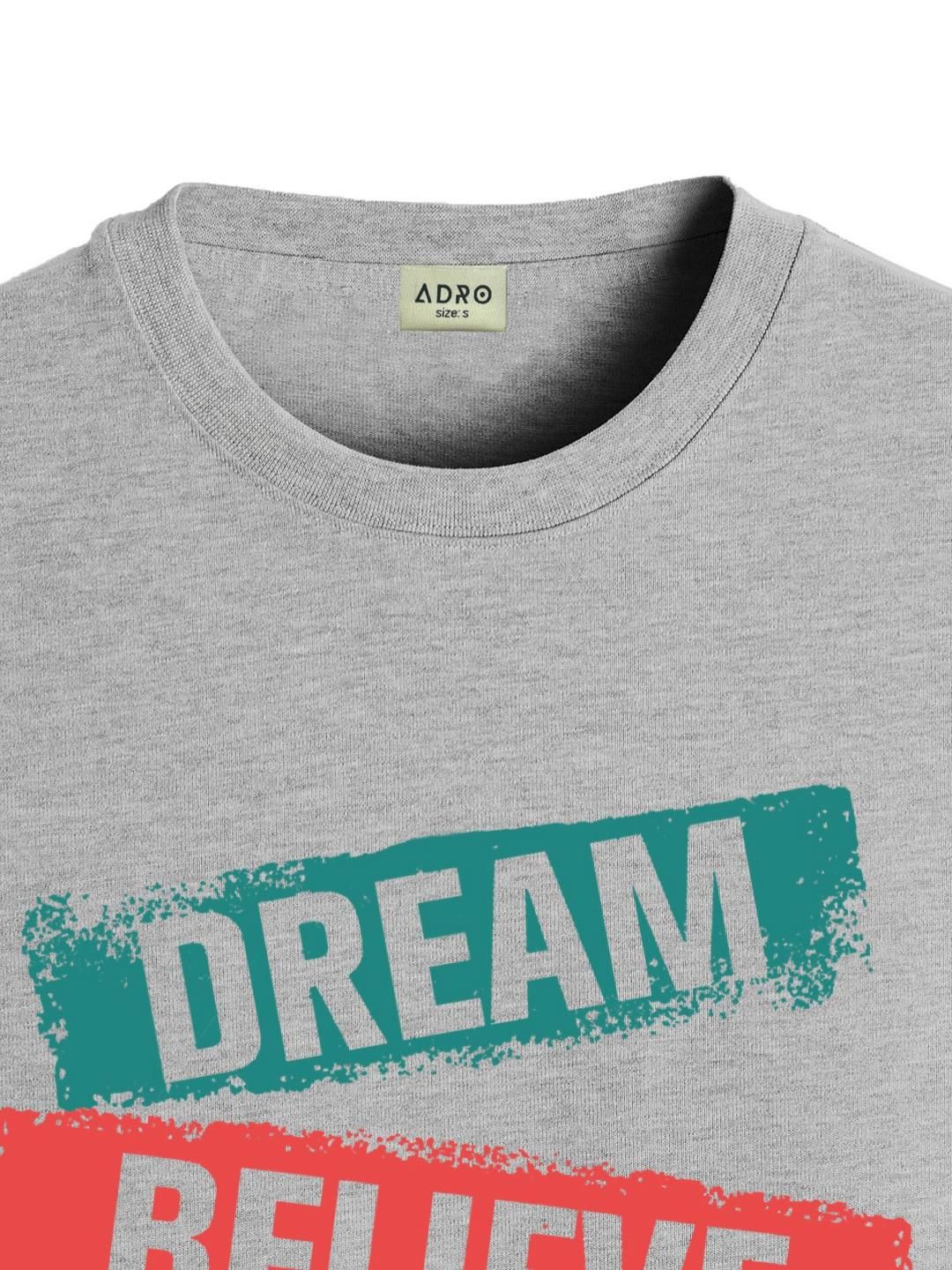 ADRO Men Typography Printed Raw Edge T-shirt