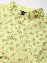 SOJANYA Kurta Belang Beige Lelaki dengan Piyama & Jaket Nehru