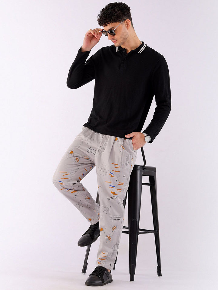 The Indian Garage Co Abstract Printed Cotton Loose Fit Trouser