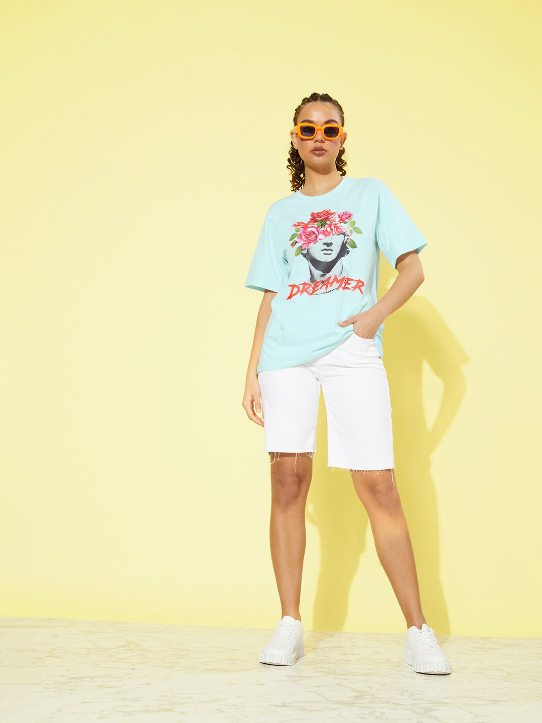 DILLINGER Women Graphic Printed Oversized T-shirt