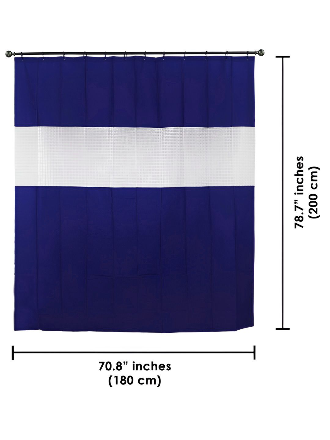 Story@home Purple & White Waterproof Shower Curtain