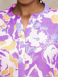 Varanga Women Floral Printed Regular Kurti with Trousers