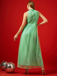STREET 9 Embellished Sleeveless Net Maxi Dress