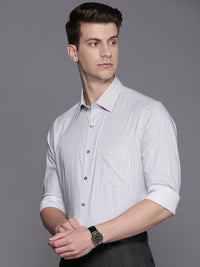 Raymond Men Pure Cotton Slim Fit Striped Formal Shirt