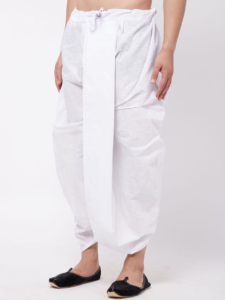 VASTRAMAY By Vastramay Men Mid-Rise Relaxed-Fit Cowl Dhoti Pant