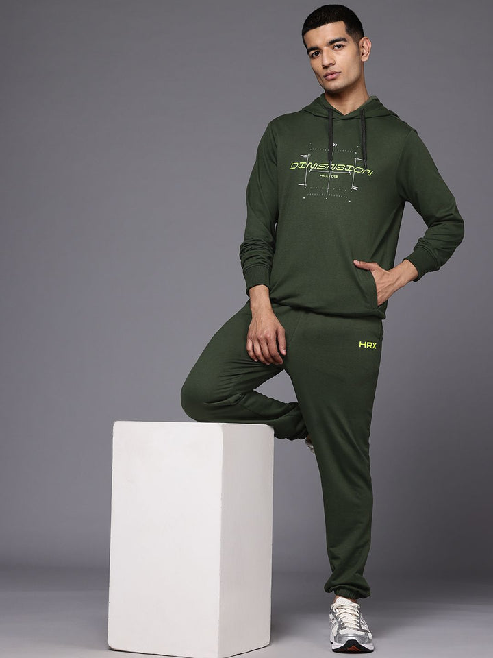 HRX by Hrithik Roshan Men Printed Hooded Lifestyle Tracksuit