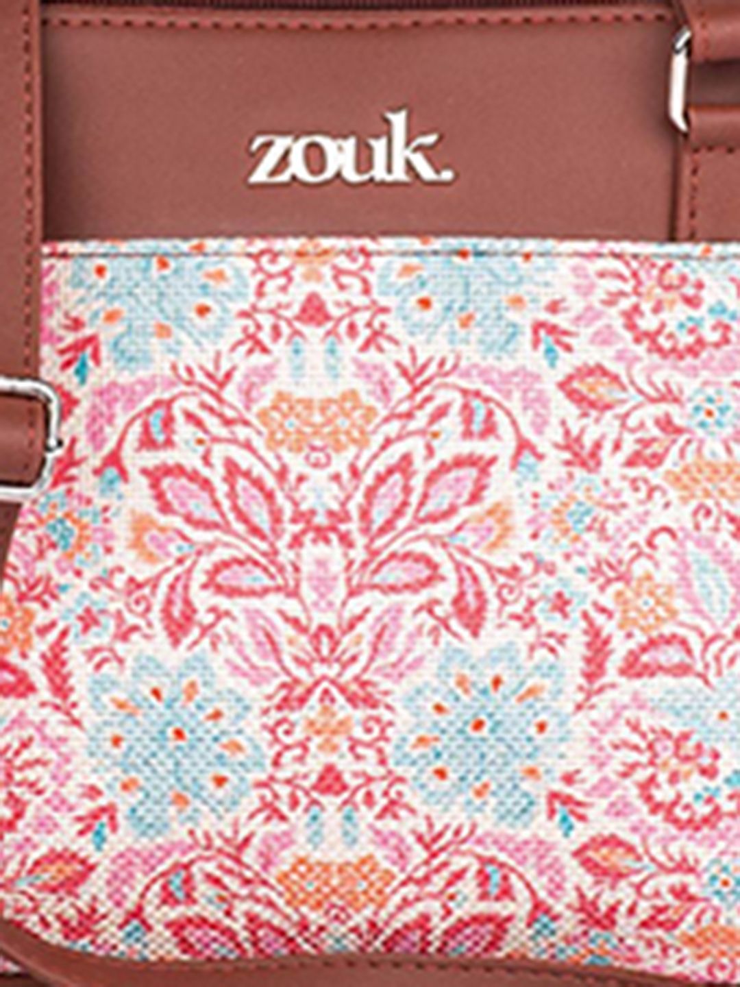 ZOUK Floral Printed Structured Sling Bag