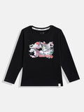 Happy Faces Girls Tom & Jerry Printed Pure Cotton T-shirt