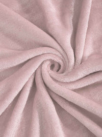 KLOTTHE Pink Woolen 300TC Single Bedsheet With 1 Pillow Cover