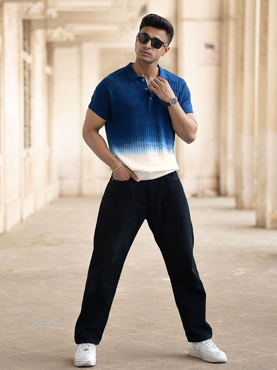 Powerlook Men Polo Collar T-shirt