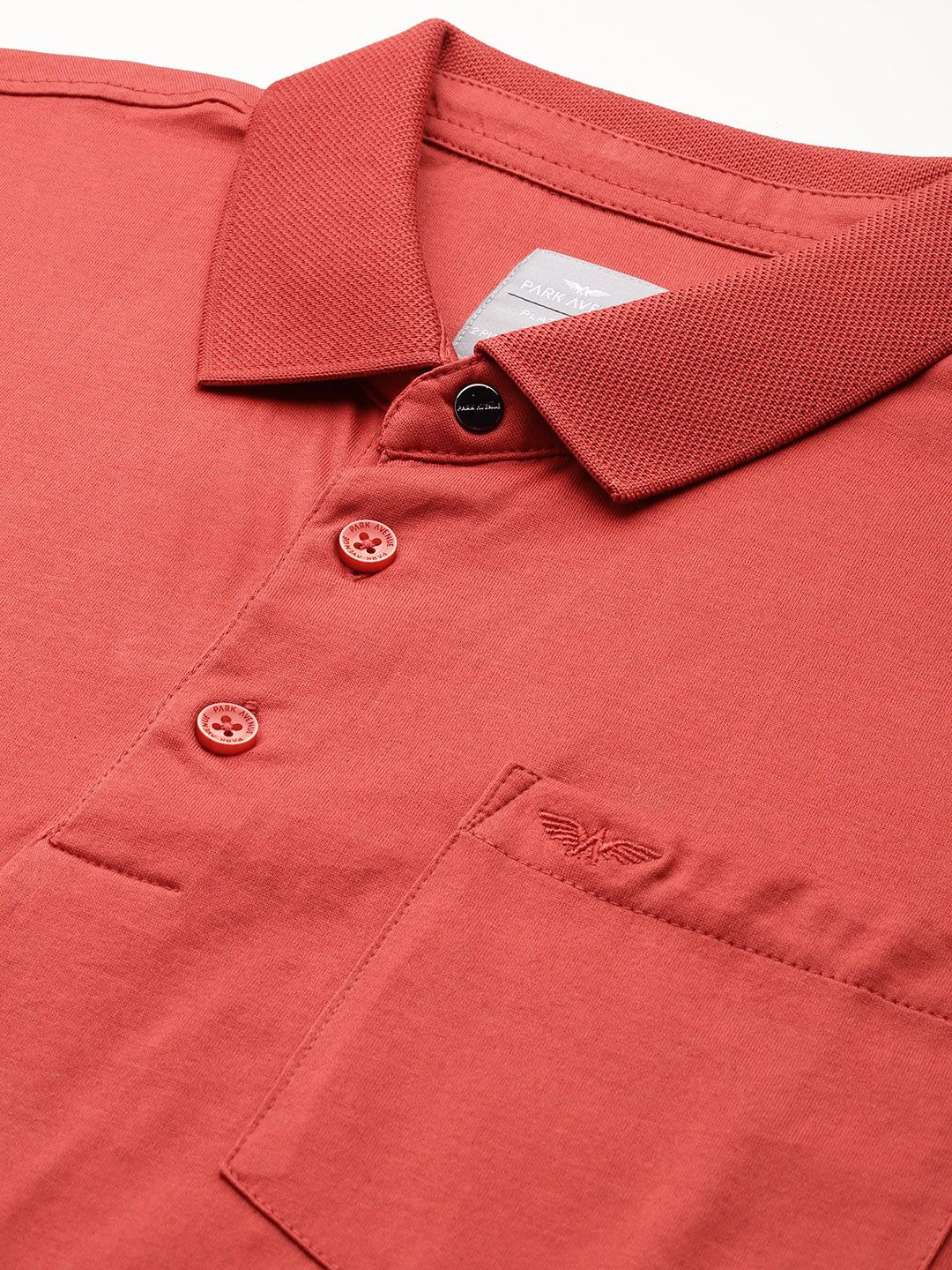 Park Avenue Men Pure Cotton Polo Collar Slim Fit T-shirt