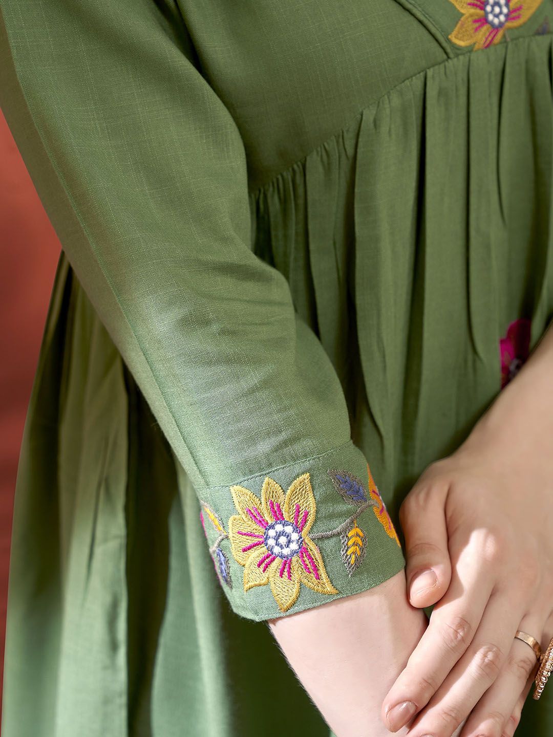 Anouk Embroidered Tunic With Palazzos Co-Ords