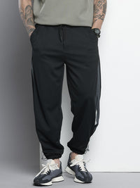 The Indian Garage Co Men Baggy Relaxed Fit Textured Joggers