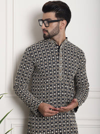 SOJANYA Ethnic Motifs Embroidered Thread Work Cotton Straight Kurta